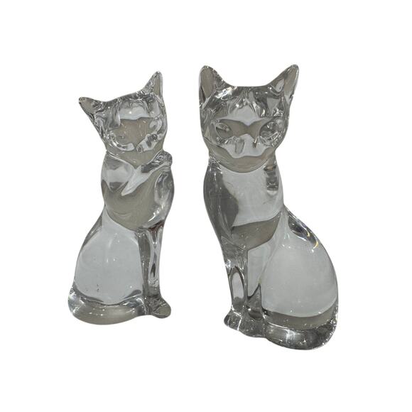 Lenox Other - Lenox Glass Cat Figurines 1993 and 1994